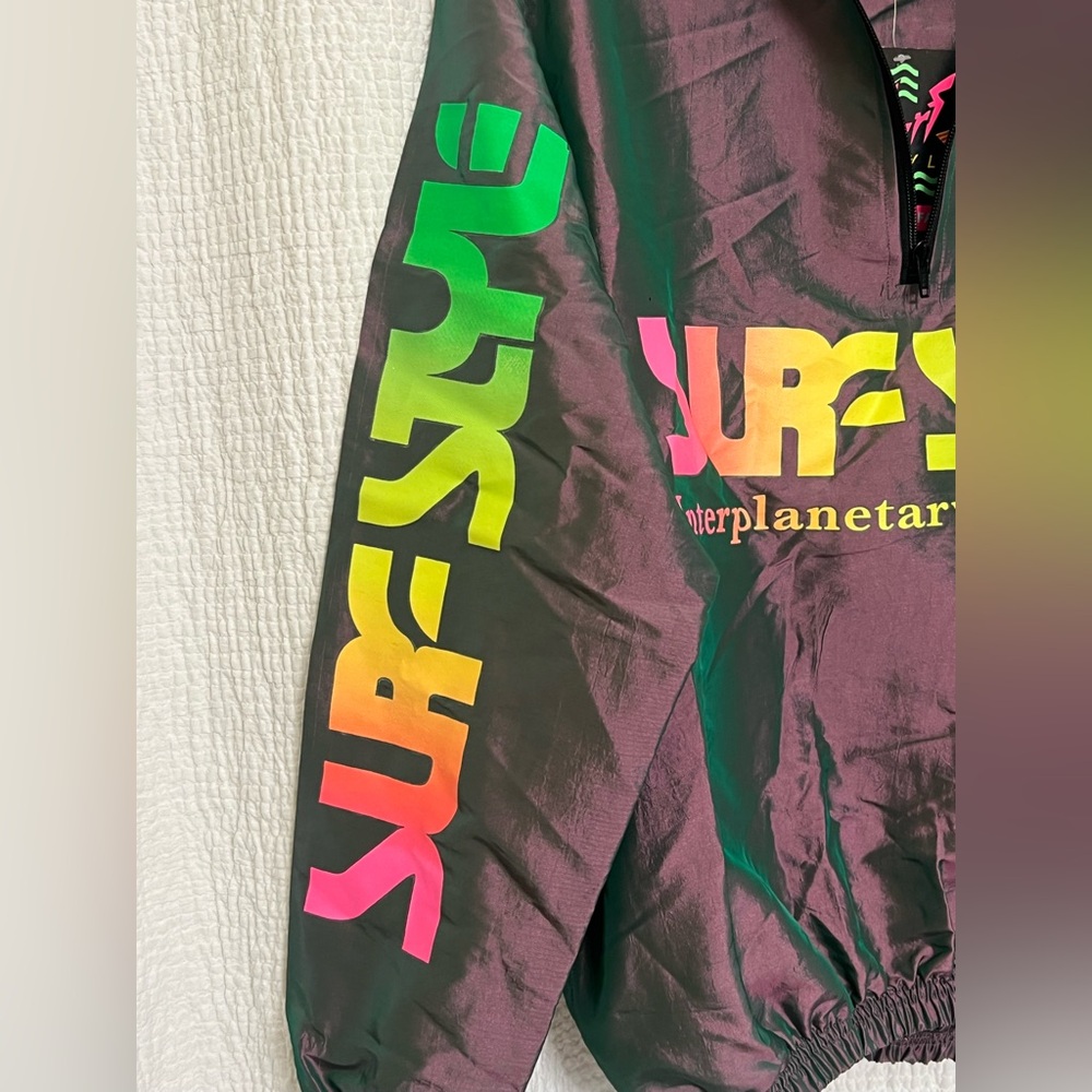 🌈 Surf Style NWT Multicolor Windbreaker Jacket Size Small - Picture 3 of 10